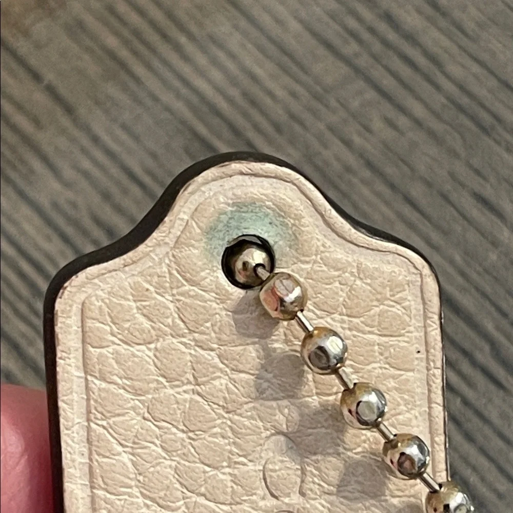 Coach Chalk Pebble Leather Key Chain - Hangtag - Bag Charm Replacement Part - Picture 12 of 17